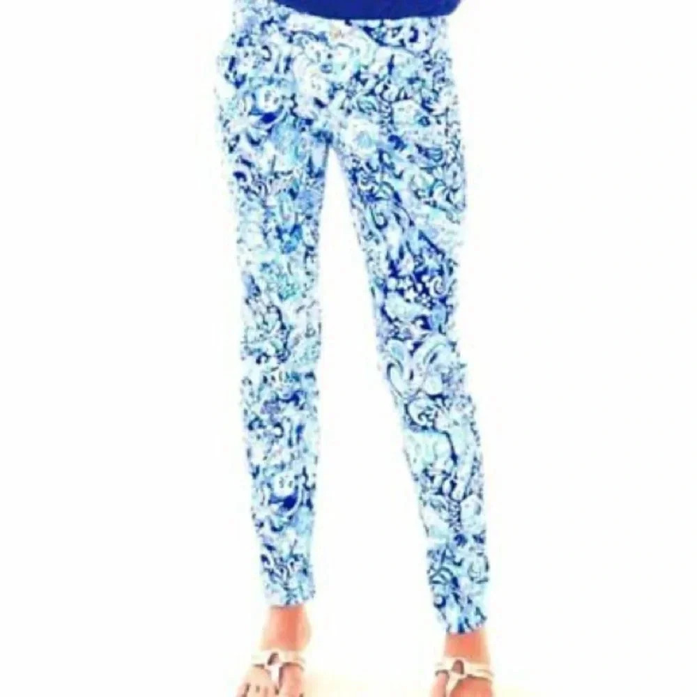 Lilly Pulitzer Kelly Skinny Ankle 60 Animal Print Pants